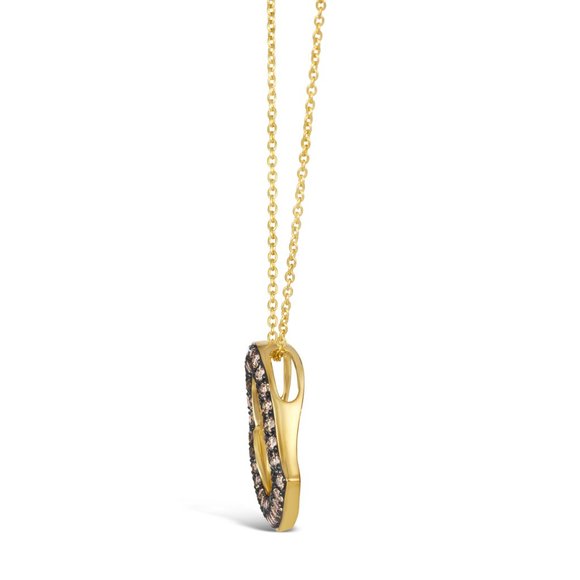 Le Vian Chocolatier Pendant featuring Chocolate Diamonds set in 14K Honey Gold - Picture 2 of 2